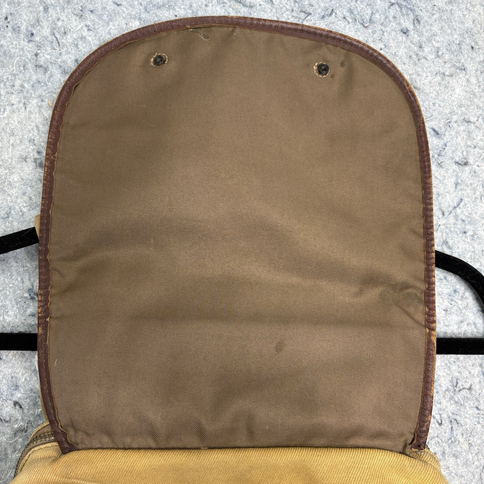 Bob Timberlake Canvas Leather Backpack Tan Brown Hiking Travel Daypack Bag