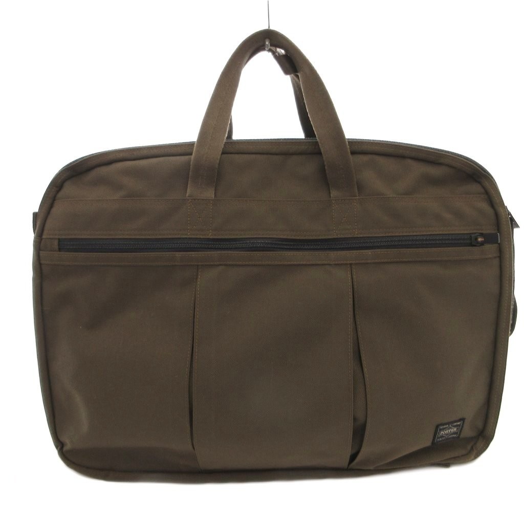 Yoshida PORTER TENSION Hand2way Bag Cordura Nylon Khaki Mens Made in JAPAN