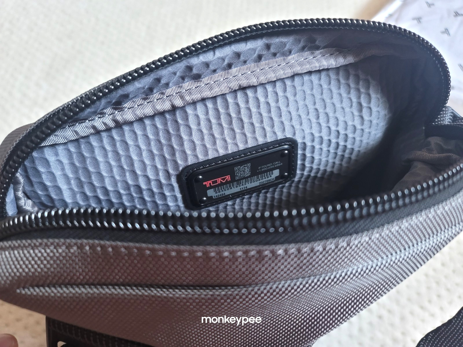 NWT TUMI Alpha Bravo Junior Crossbody Charcoal Grey Ballistic Nylon Bag