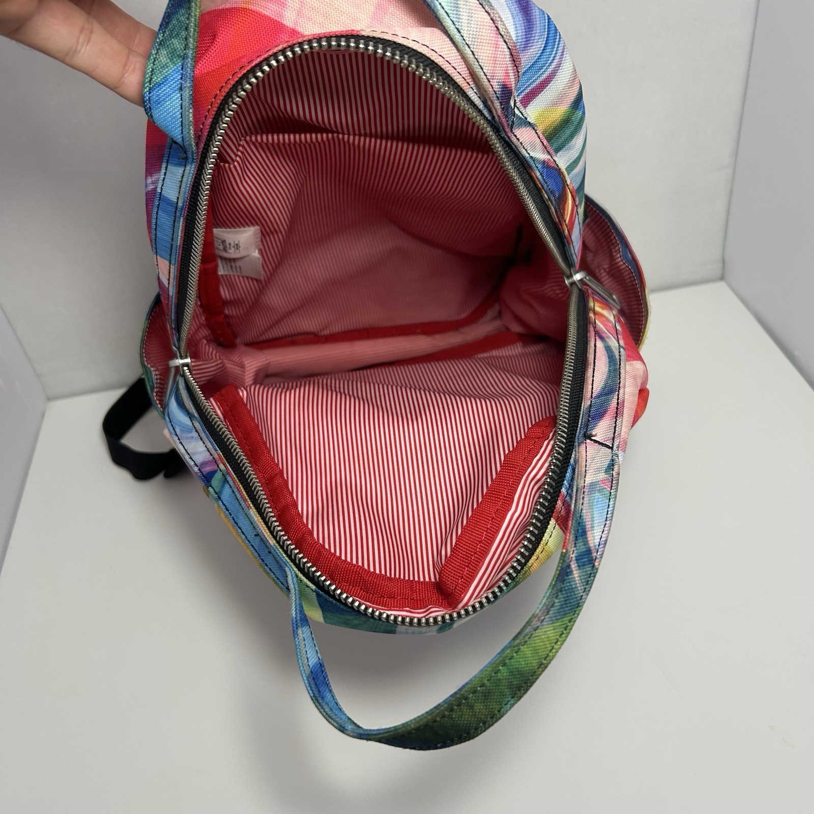 Herschel Supply Co Backpack Large Multi Color Abstract Marble Swirl – Good Cond