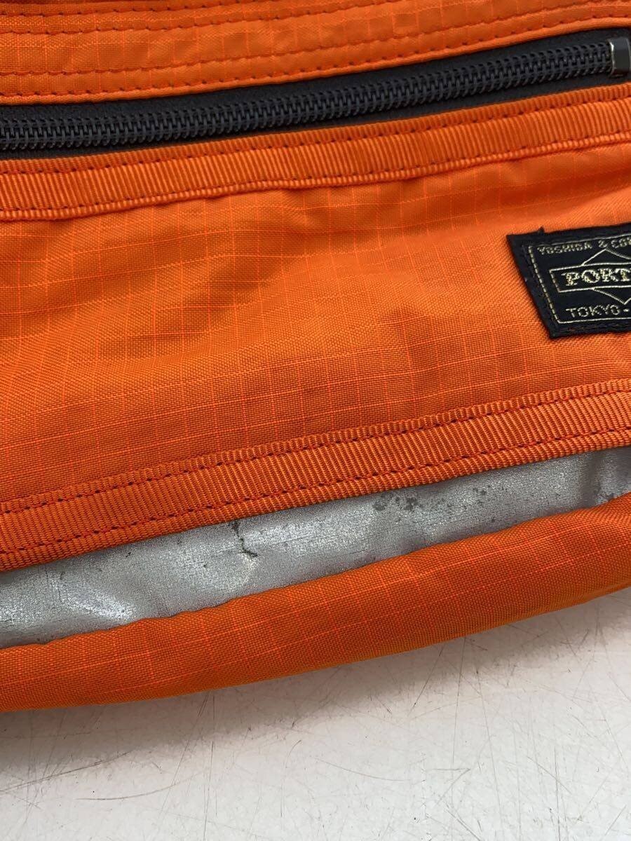 Authentic PORTER Waist Bag Orange 13cm x 22cm Hands-Free Belt Pack