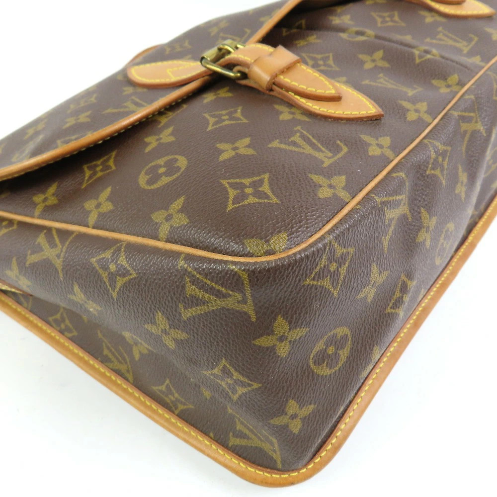 Louis Vuitton Gibessiere GM Monogram Shoulder Bag Pad PVC Vachetta