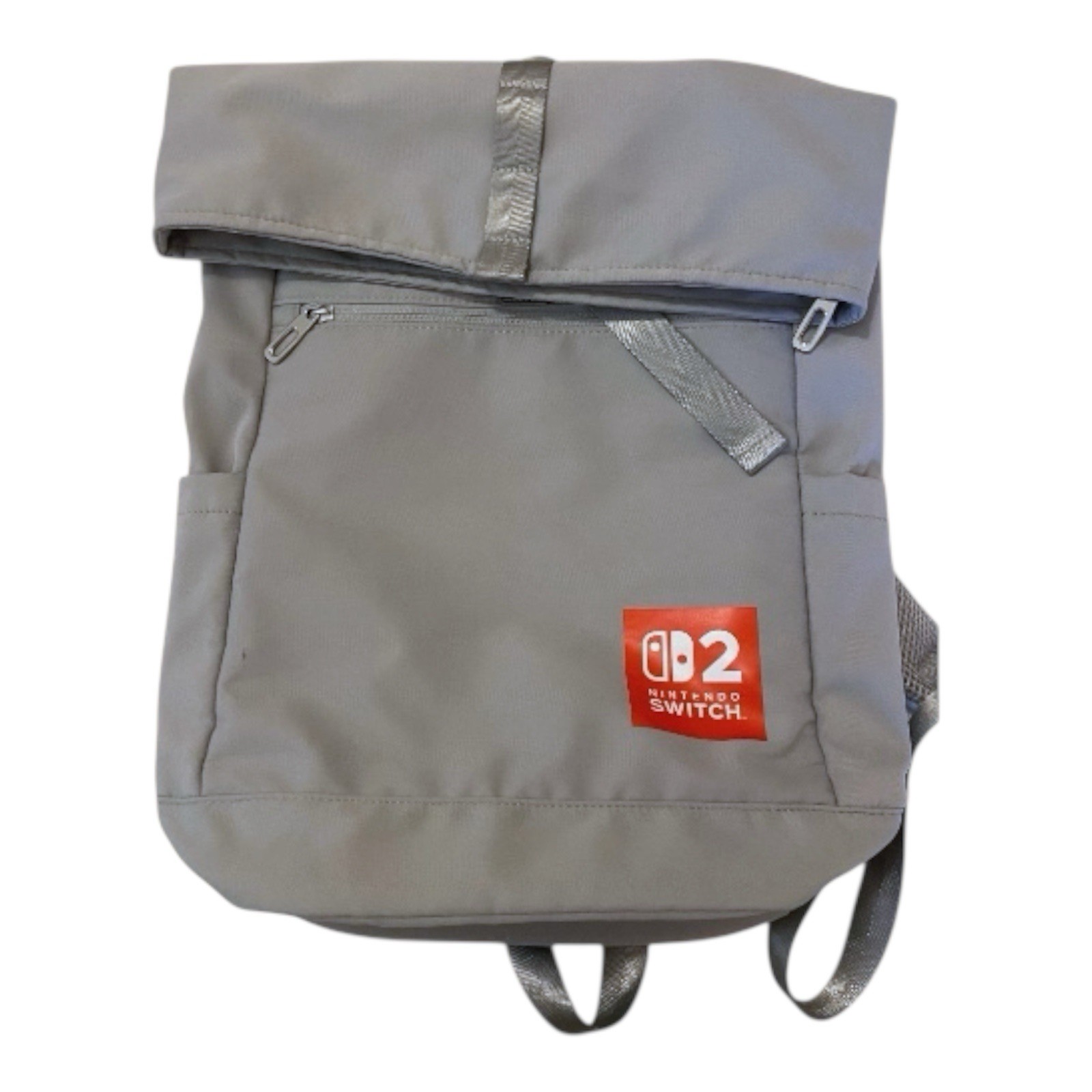 Nintendo Switch 2 Backpack by Halfar Gray Canvas Laptop Bag Red White Logo Rare