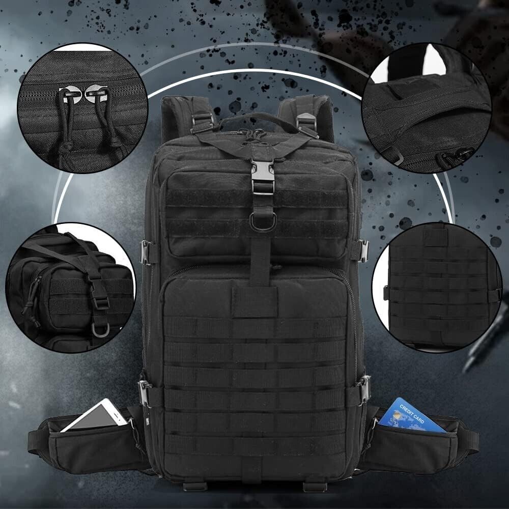30L Outdoor Military Molle Tactical Backpack Rucksack Camping Hiking Travel Bag