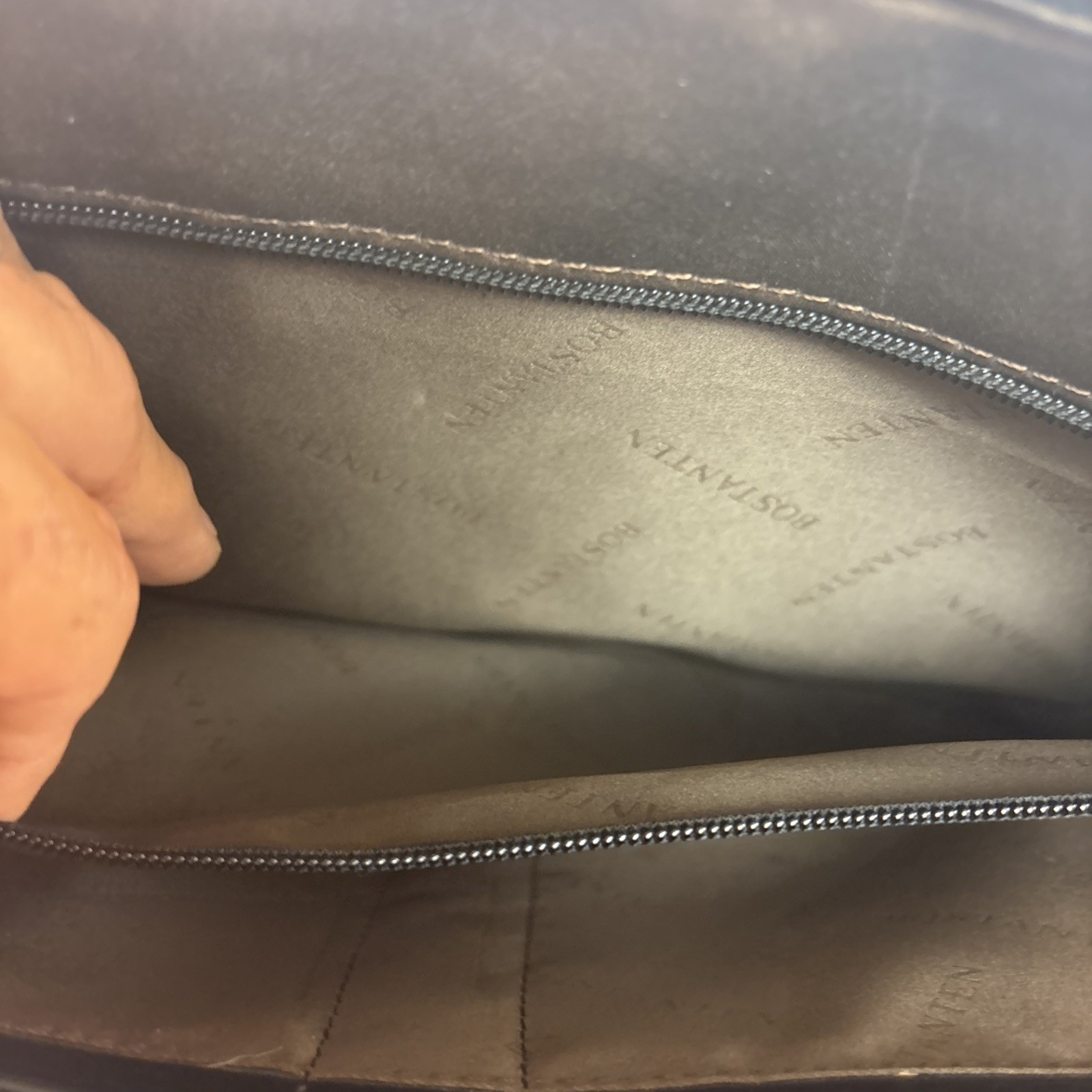 BOSTANTEN Leather Briefcase Laptop Bag , Shoulder Strap , Nickel Hardware