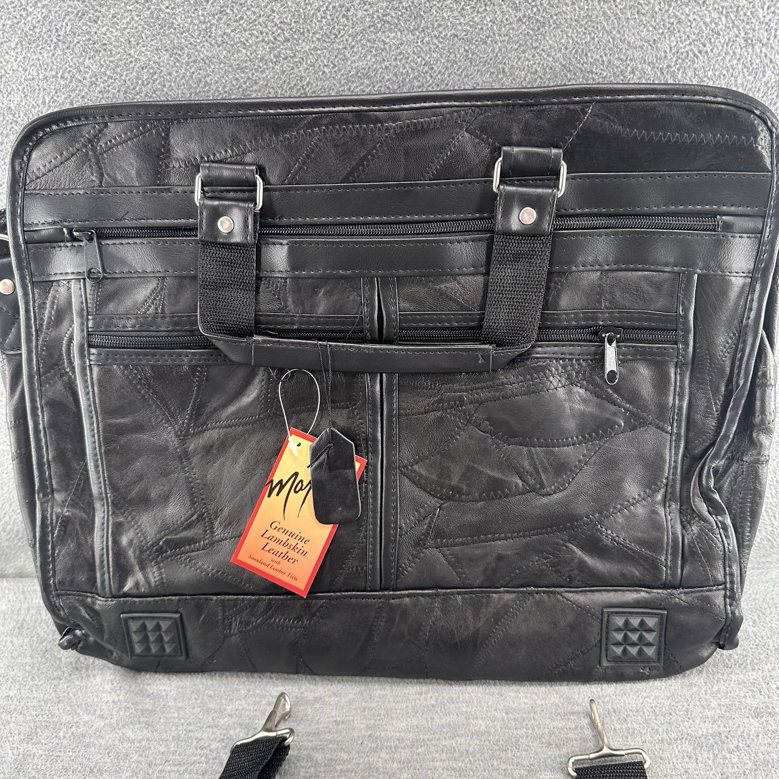 MAXAM – Genuine Lambskin Leather Briefcase 16″ PU2