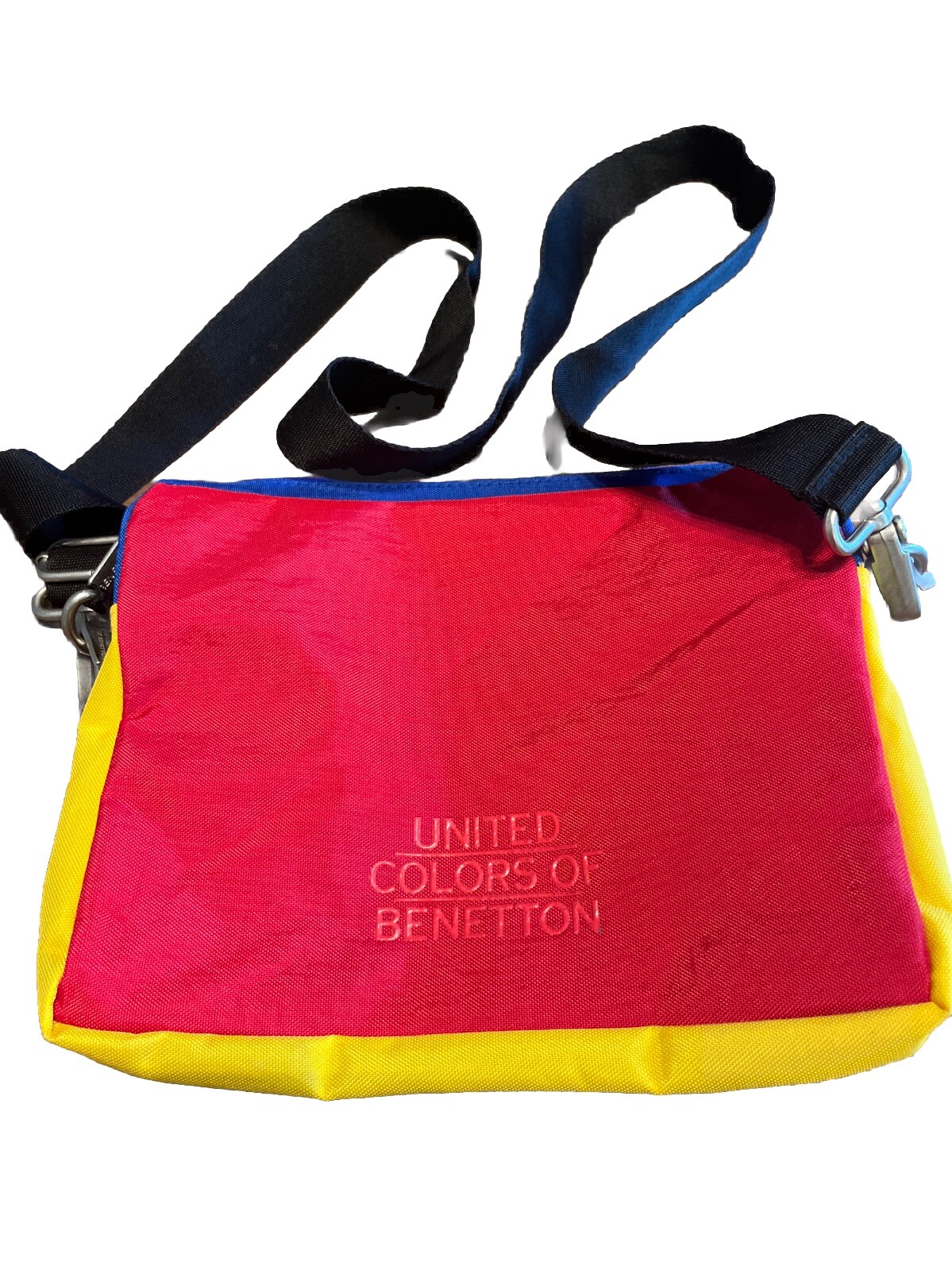 Vintage United Colors of Benetton Pouch Crossbody Purse Retro Colors Bright