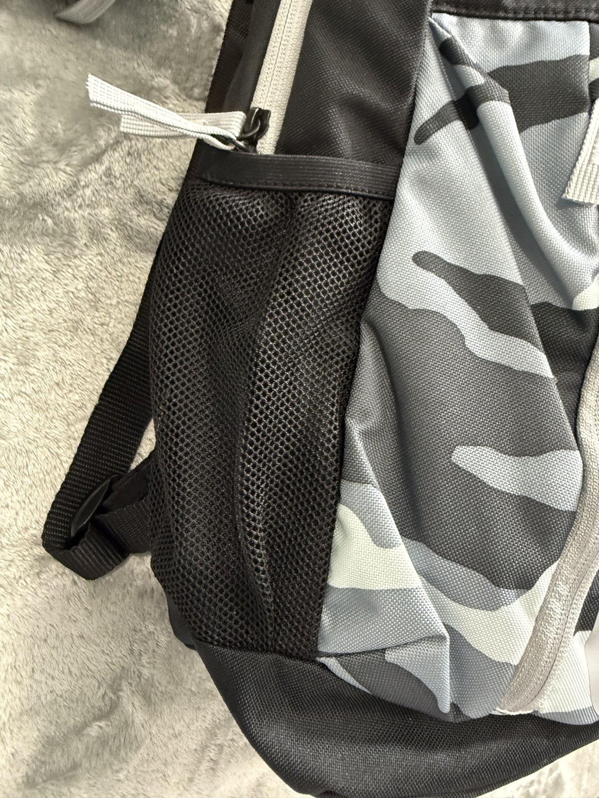 New Nike Backpack Medium Black Gray Camo Swoosh Zip Daypack BA5970 010