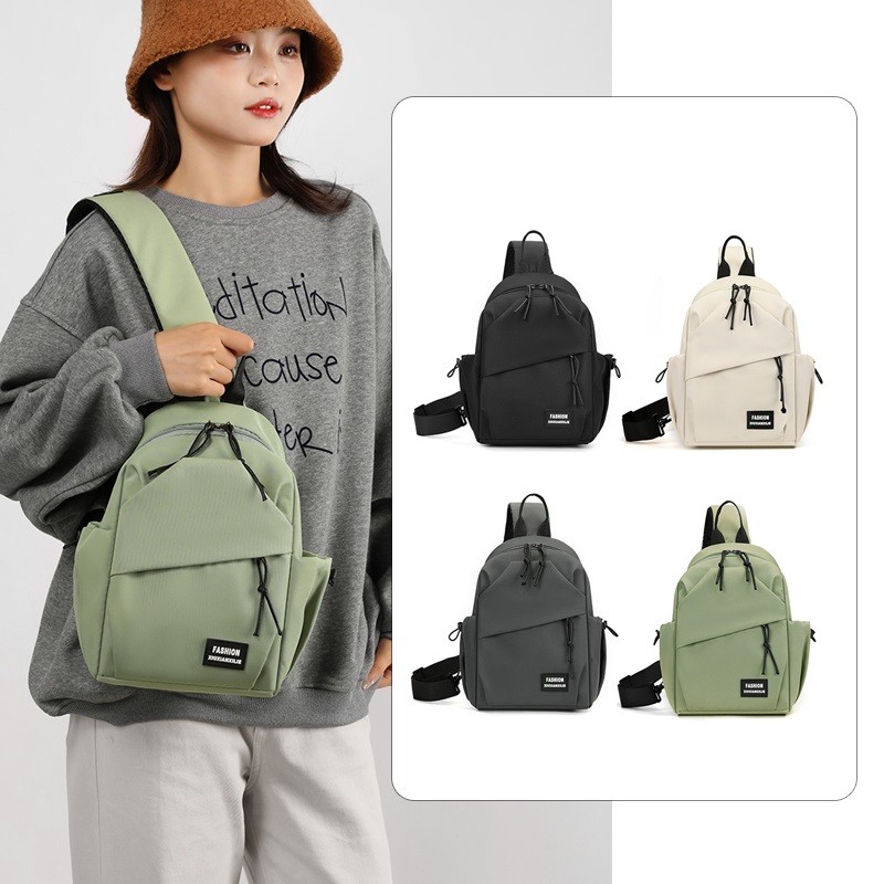 Mens Casual Single Shoulder Trendy Chest Bag Outdoor Sports Lightweight Backpack