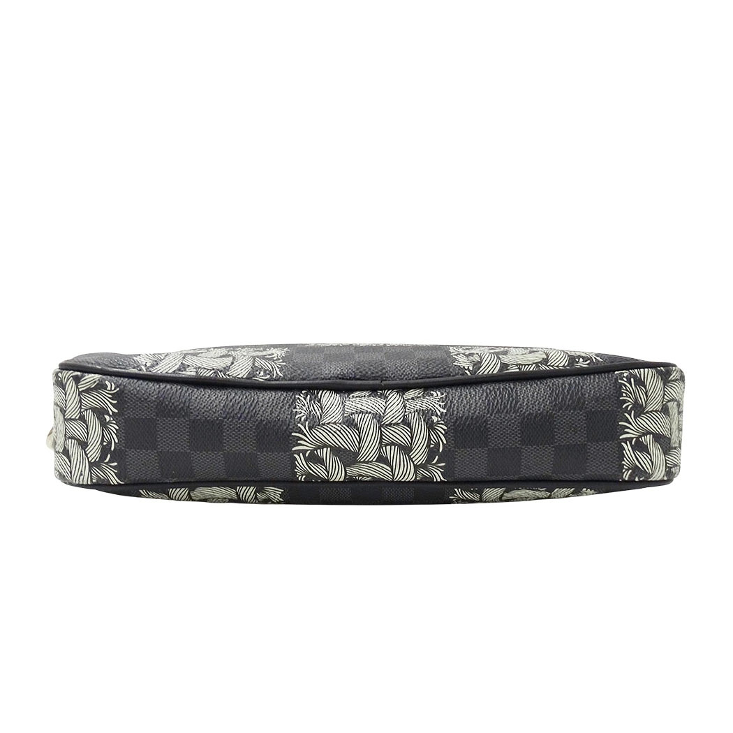 Louis Vuitton Christopher Bag Men’s Clutch Damié Graphite Black Used