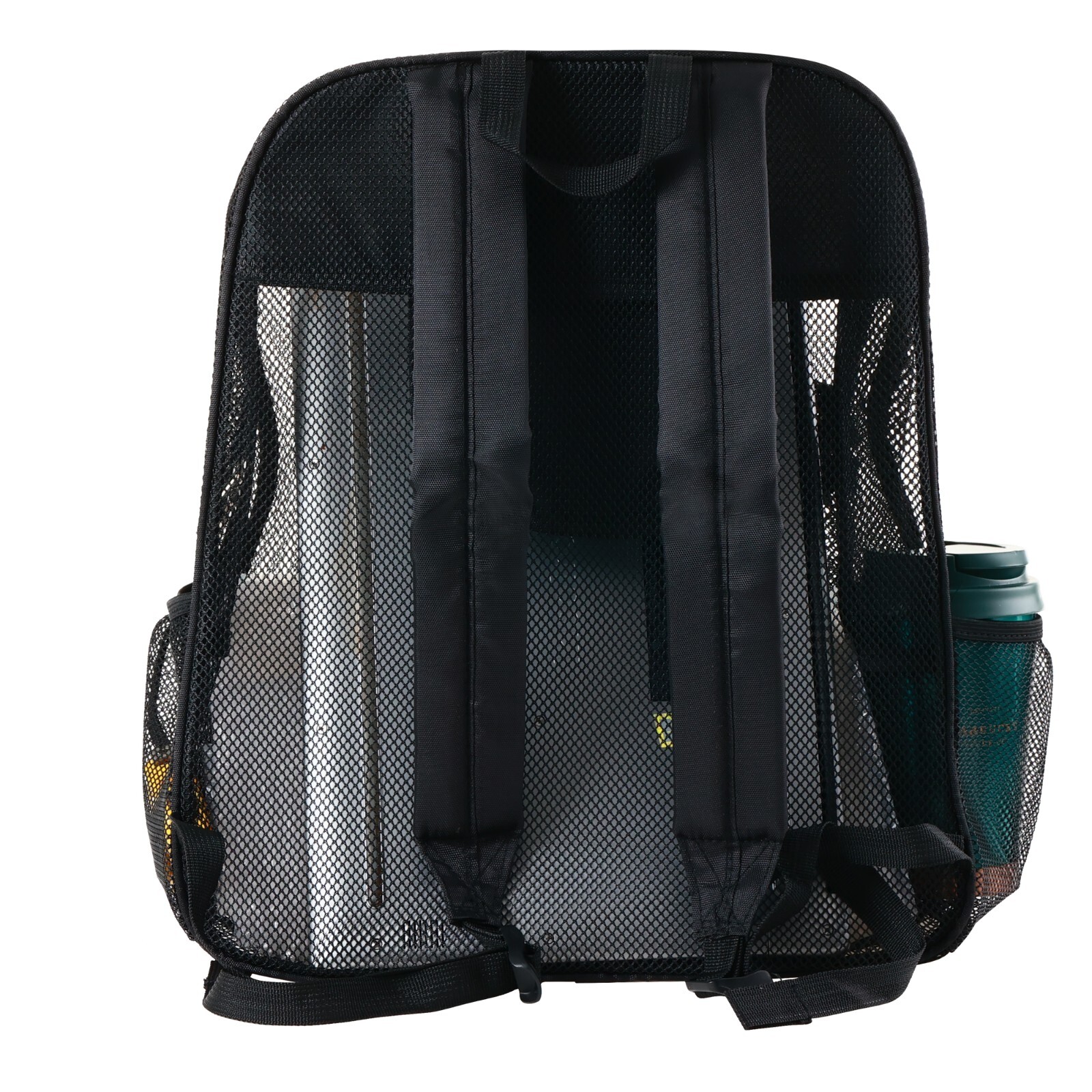 Clear Mesh Backpack Heavy Duty See Through School Bag For Students Men Women