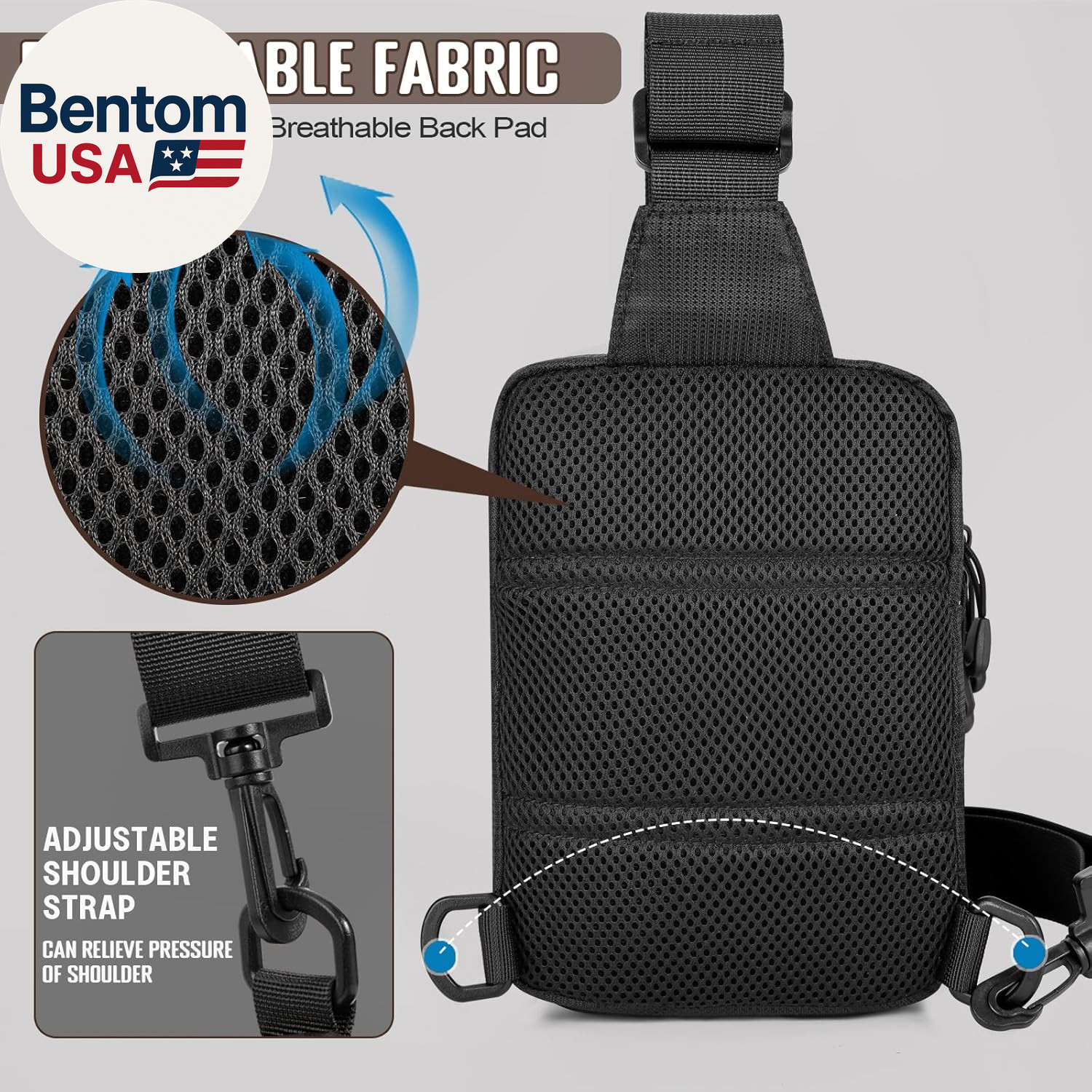 Small Sling Bag for Men, Tactical Inspired Waterproof Utility EDC Mini Crossbody