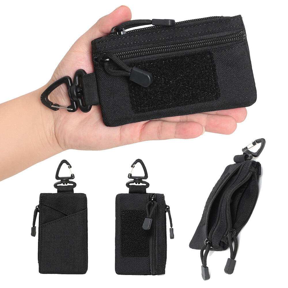 Tactical Small EDC Key Case Wallet Waist Bag Belt Pouch Holder Purse Coin Pocket