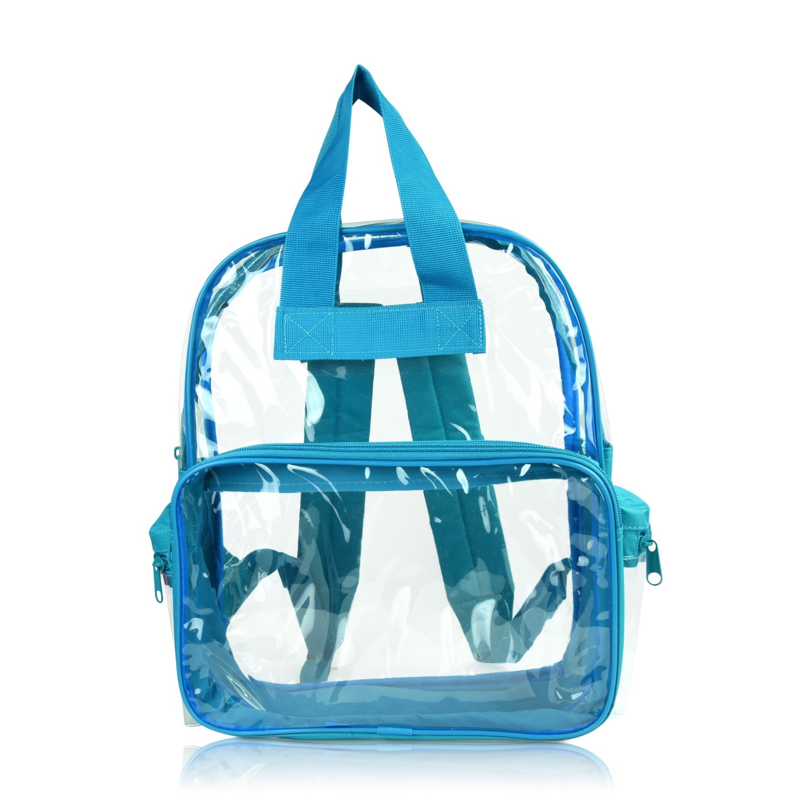 DALIX Clear Backpack Transparent School Bag in Teal Small Size For Kids