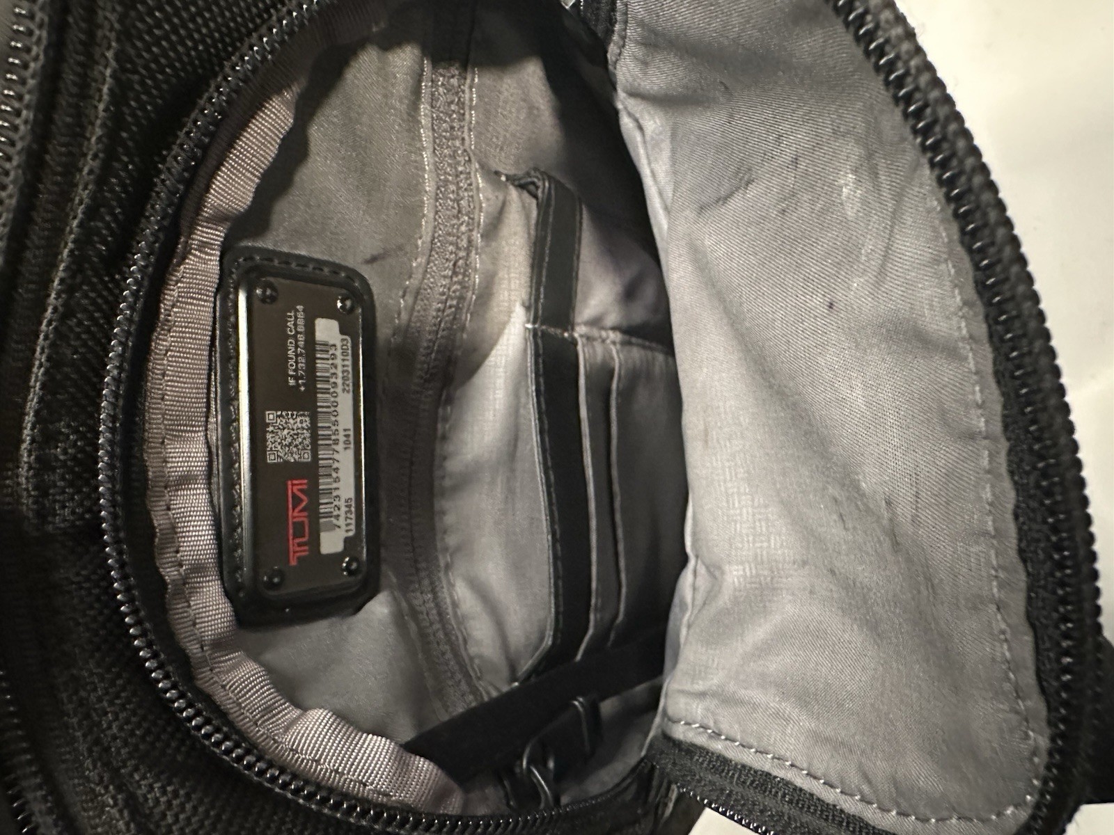 TUMI Small Pocket Bag / Crossbody Black Ballistic Nylon – Very Good Condition