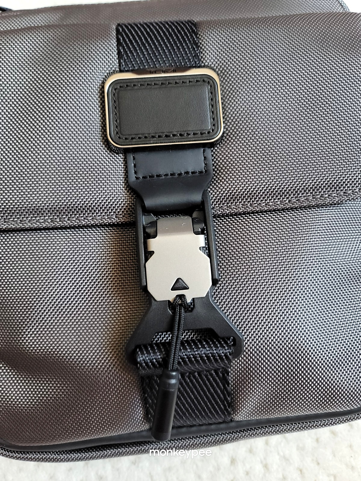 NWT TUMI Alpha Bravo Junior Crossbody Charcoal Grey Ballistic Nylon Bag