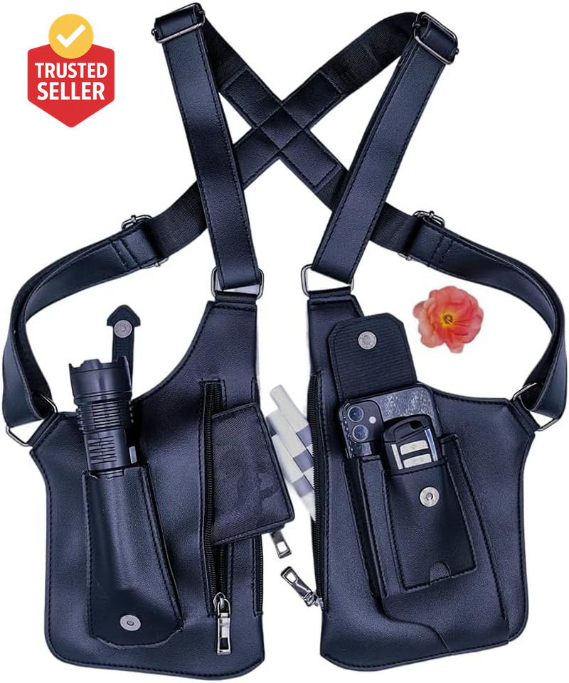 Underarm Anti-Theft Bag, Hidden Shoulder Holster, Double Storage Pouch, Phone Wa