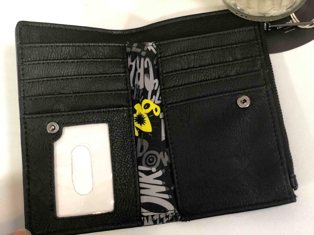 NWT LOUNGEFLY X DC BATMAN Canvas Backpack + Bi-fold Wallet