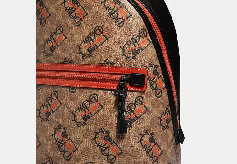NEW COACH BARROW ABSTRACT HORSE & CARRIAGE SIGNATURE BACKPACK 4588