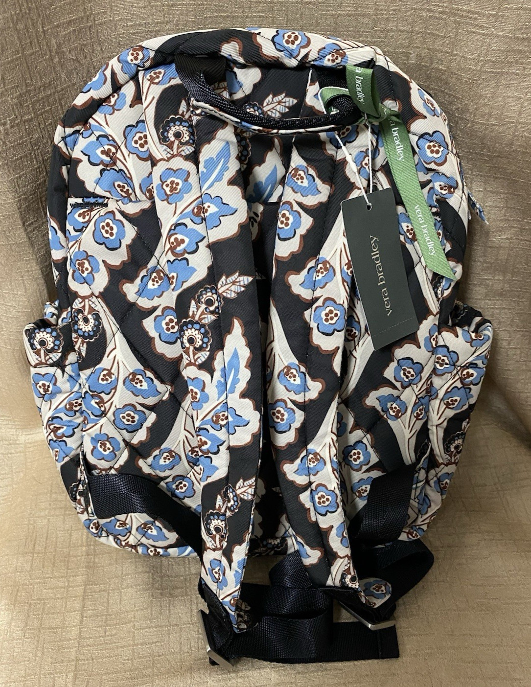 Vera Bradley Womens Small Banbury Backpack, Calyx + Quill Black NWT MSRP $100