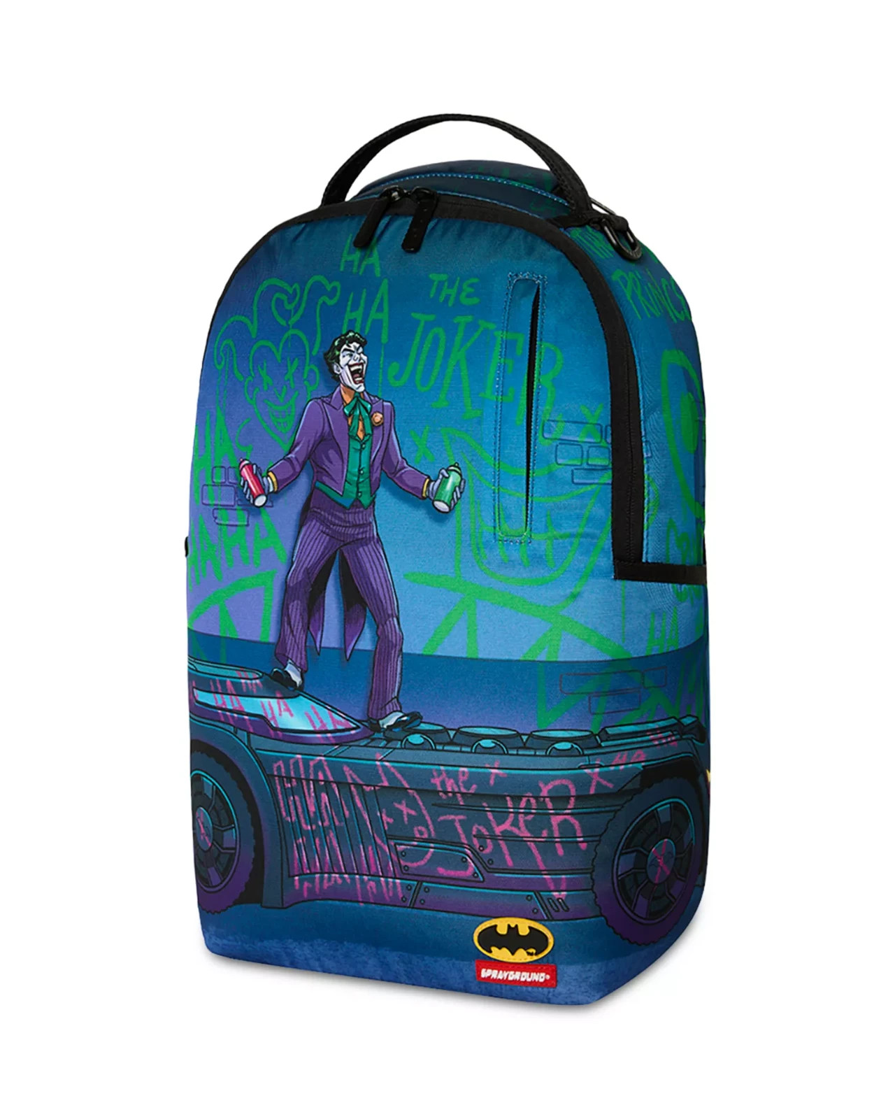 Sprayground x Batman Joker Graffiti Backpack🔥New Black Bookbag Large School Bag