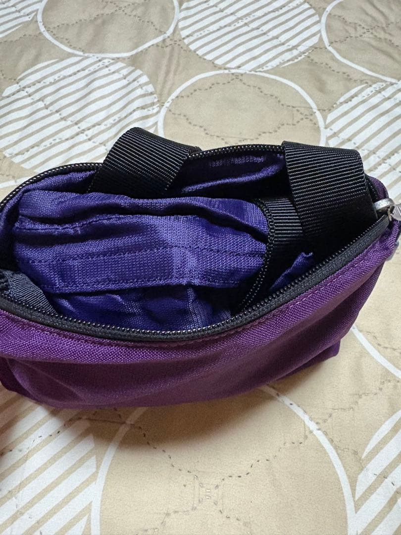 THE NORTH FACE Purple Tote Bag Collapsible Travel Pouch 23x15cm Lightweight