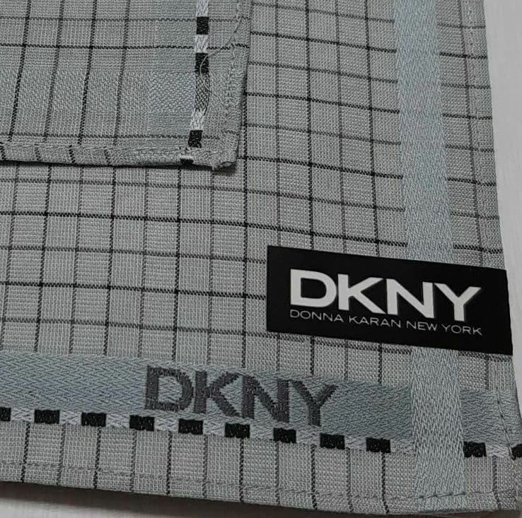 DKNY Donna Karan New York Handkerchief Gray 47cm x 48cm Cotton