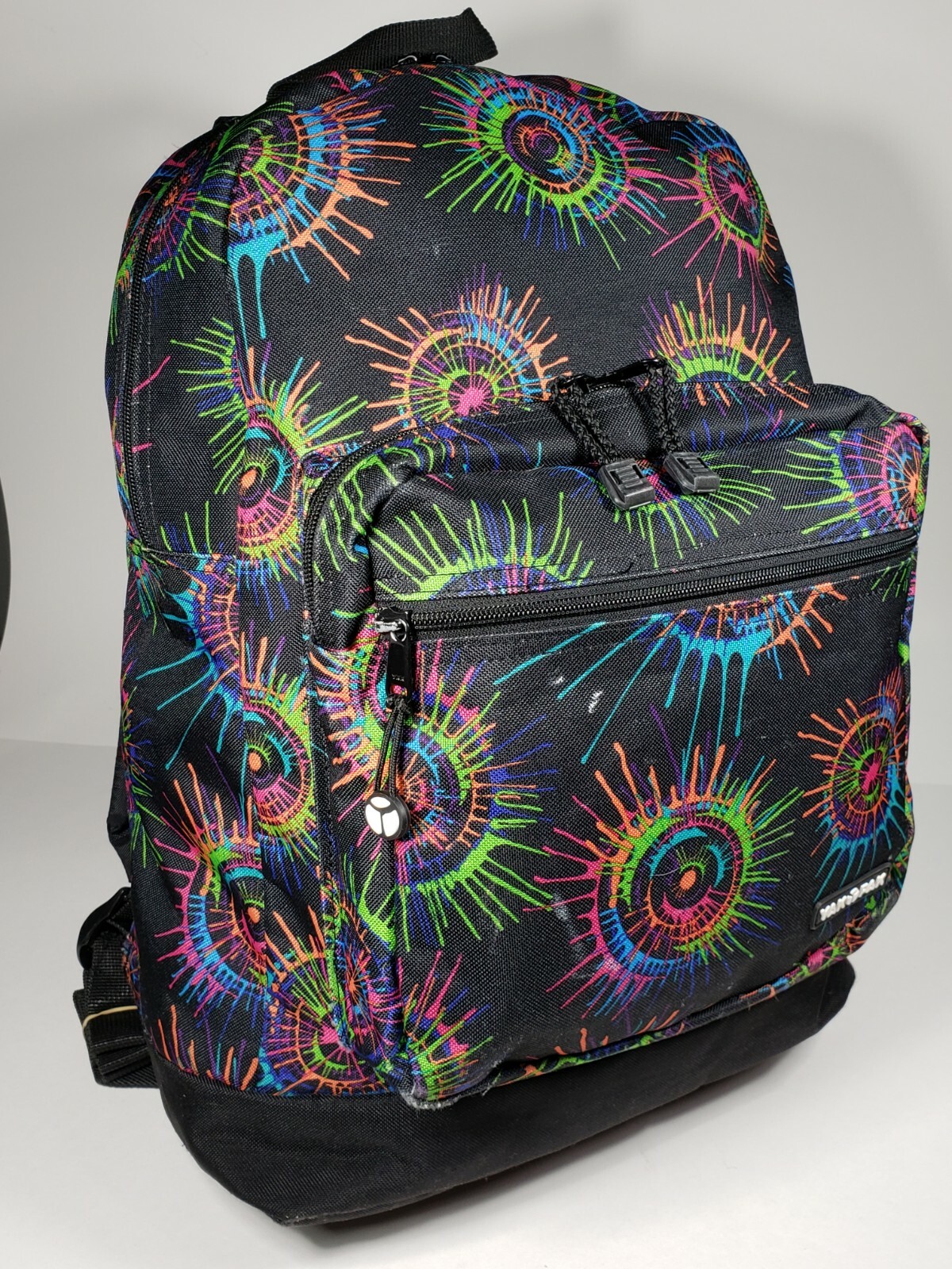 Yak Pak Multi-Colored Colorful Paint Splatter Student Rainbow Backpack Bookbag
