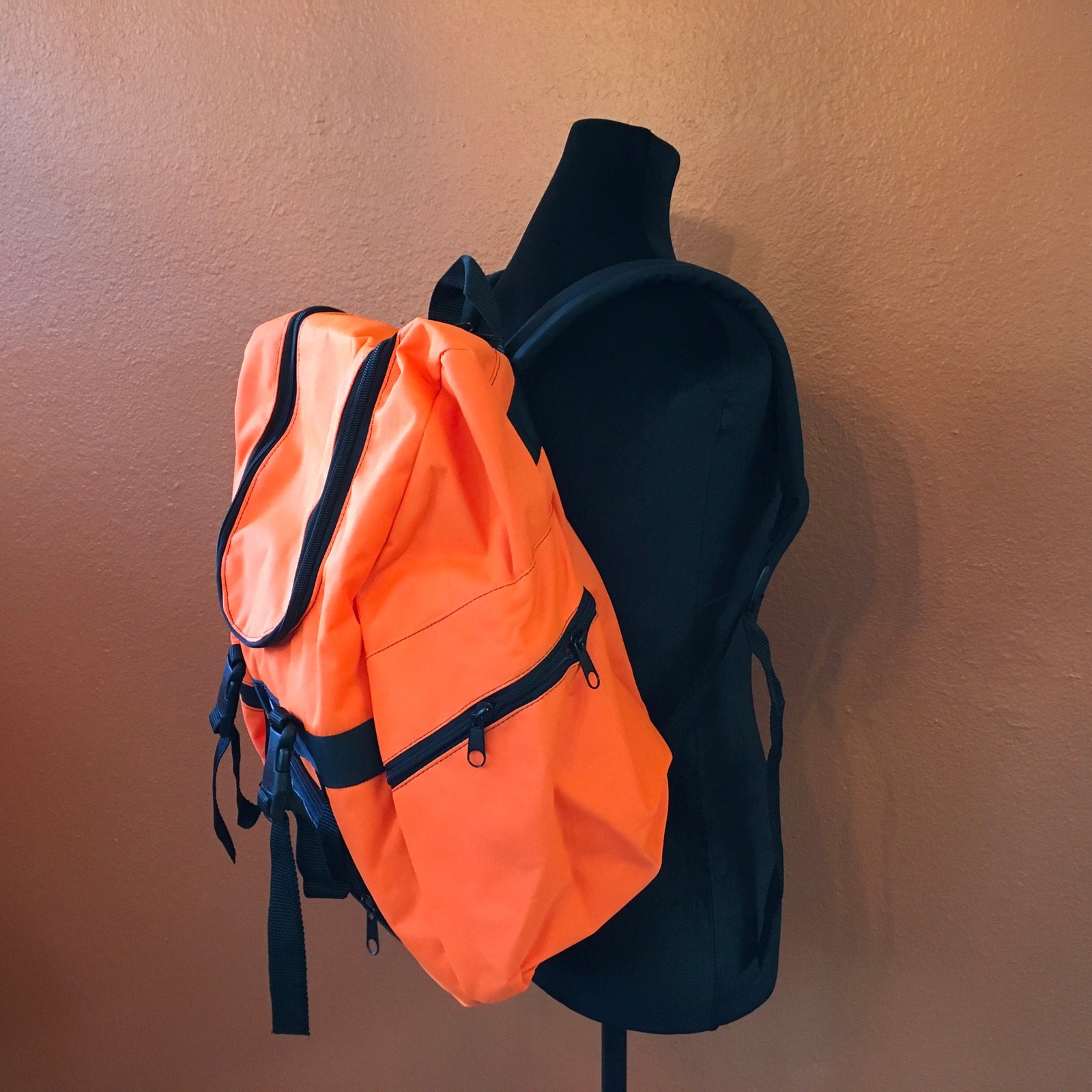 Straps Unlimited Backpack Day Pack Adventure Bag Orange Rescue Gear Hiking USA