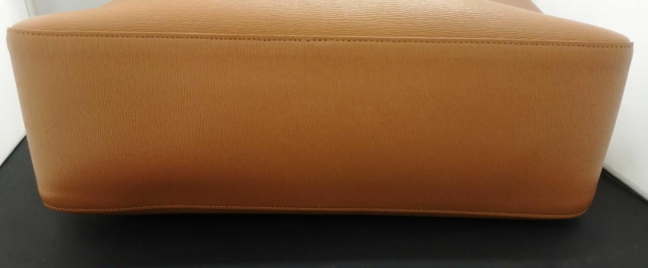 LONGCHAMP Brown Tote Bag 48cm 28cm Leather Shoulder Handbag Women’s Vintage Rare