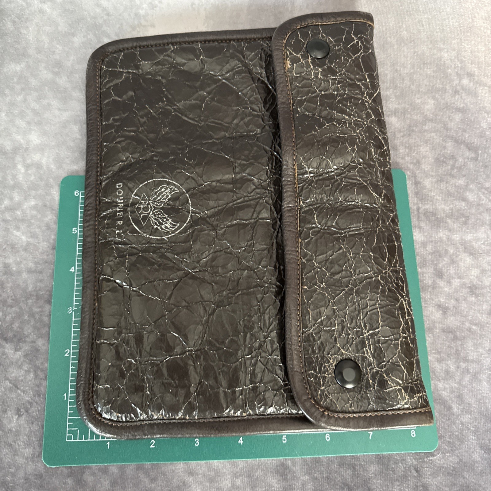 GRAIL! RRL Double RL Crackle Leather Shearling Pouch WWII Bomber (Case #2)