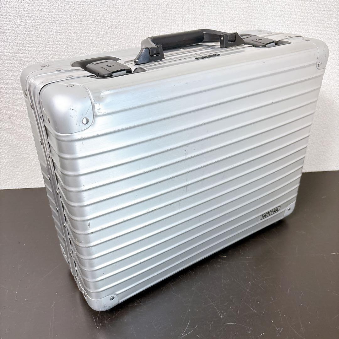 Rimowa Topas Briefcase Attache Case Silver 46×36×18cm