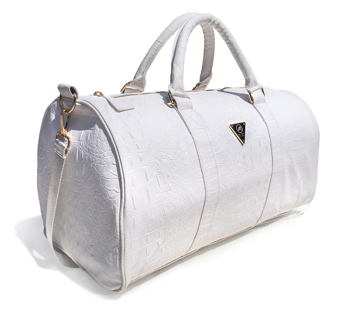 Crocodile Duffle Bag Large Travel Weekender Carry on Vegan Leather Bag