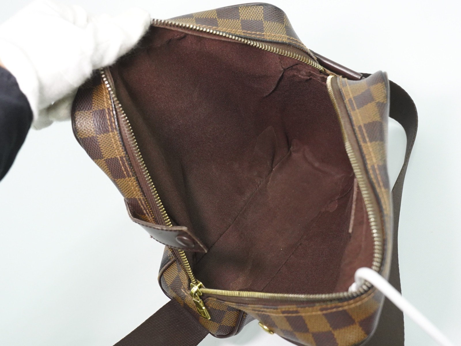 Louis Vuitton Olav PM N41442 Damier Ebene Canvas Crossbody Bag Brown