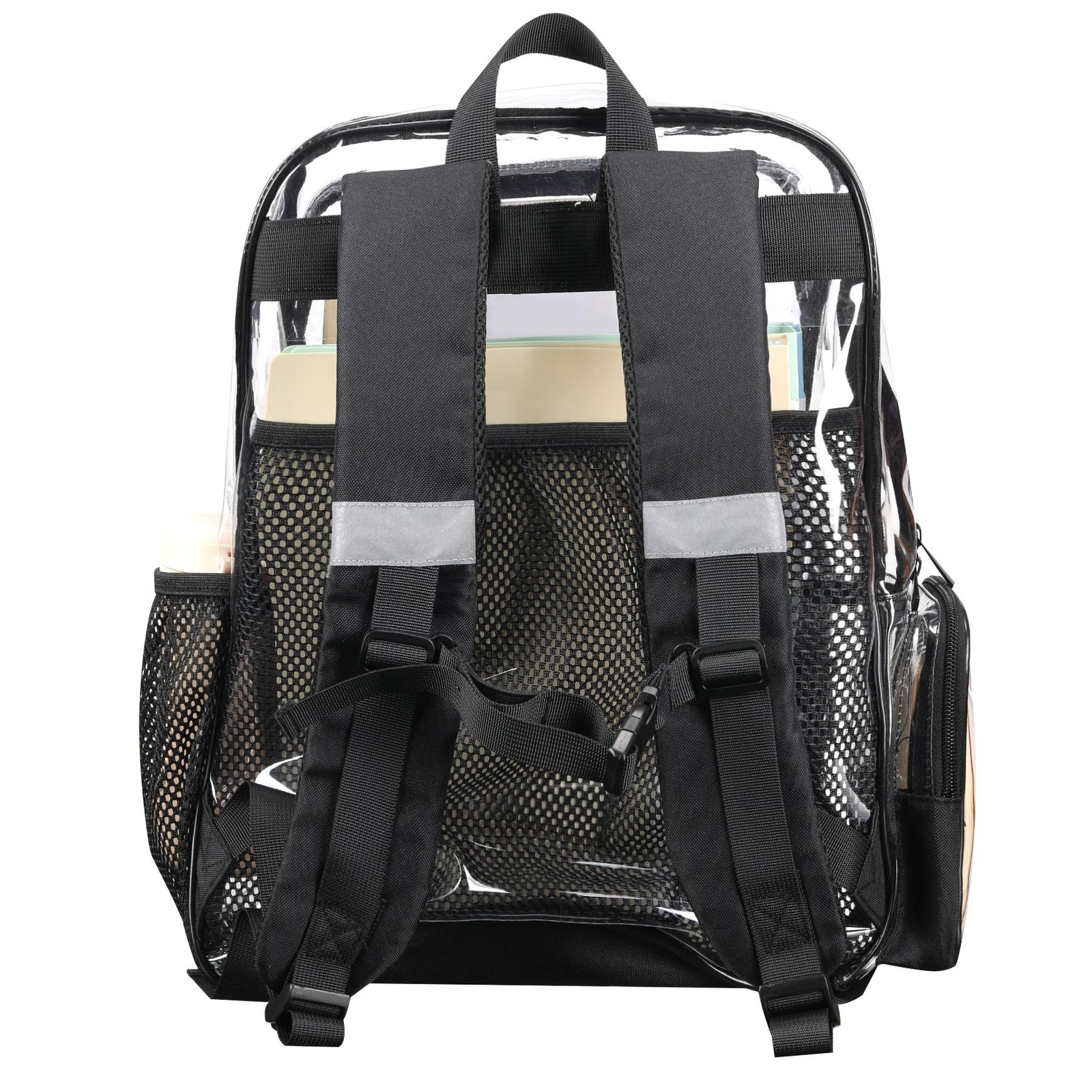 Heavy Duty Clear Transparent Backpack School Stadium Travel Work Men Women Bag