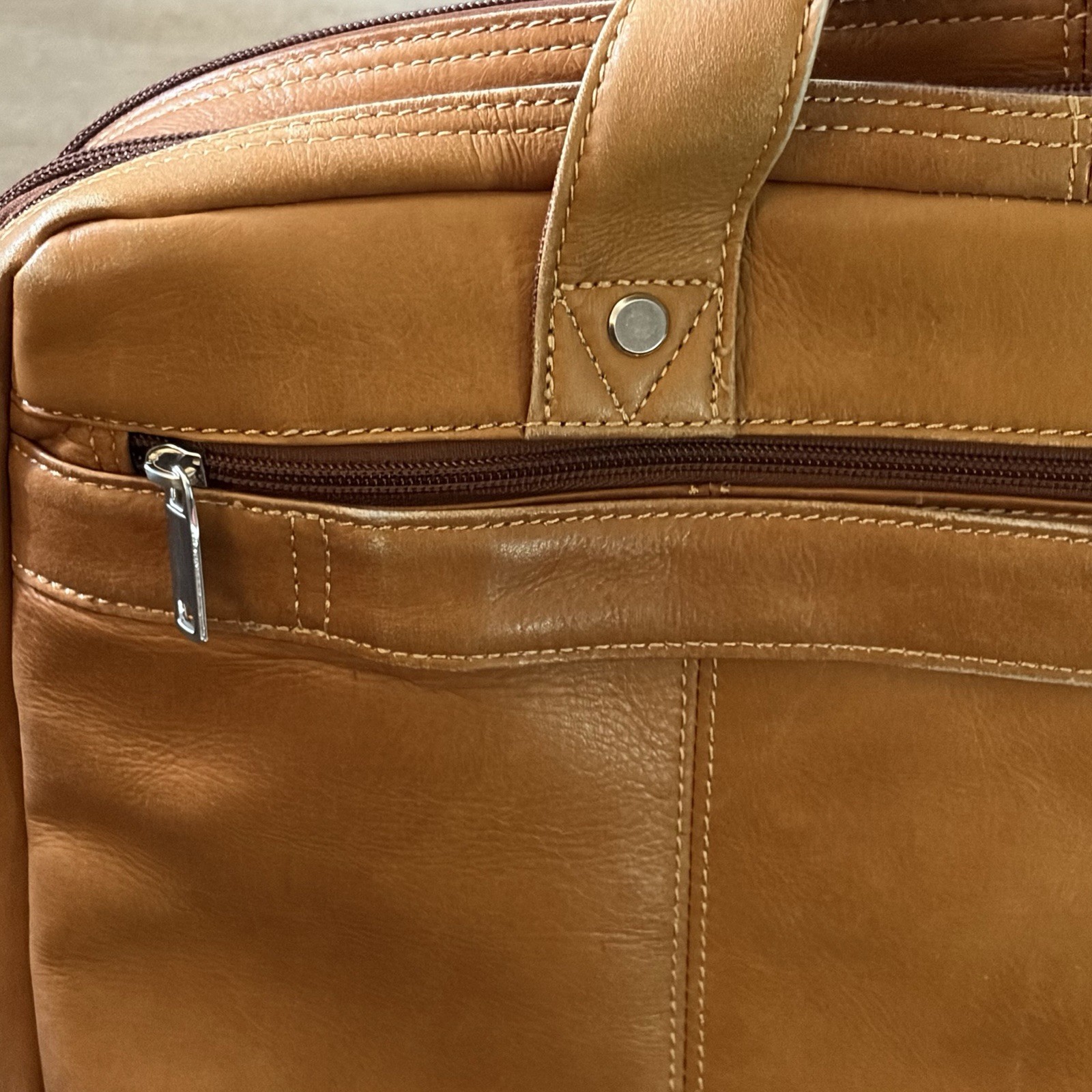 Wilson Leather Brown Soft Shell Briefcase 13x 17 Satchel Messenger Bag Tote