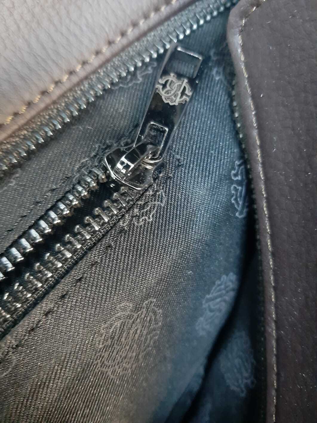 ROBERTO CAVALLI MEN’S ECO LEATHER BORSA BAG. FSBO79