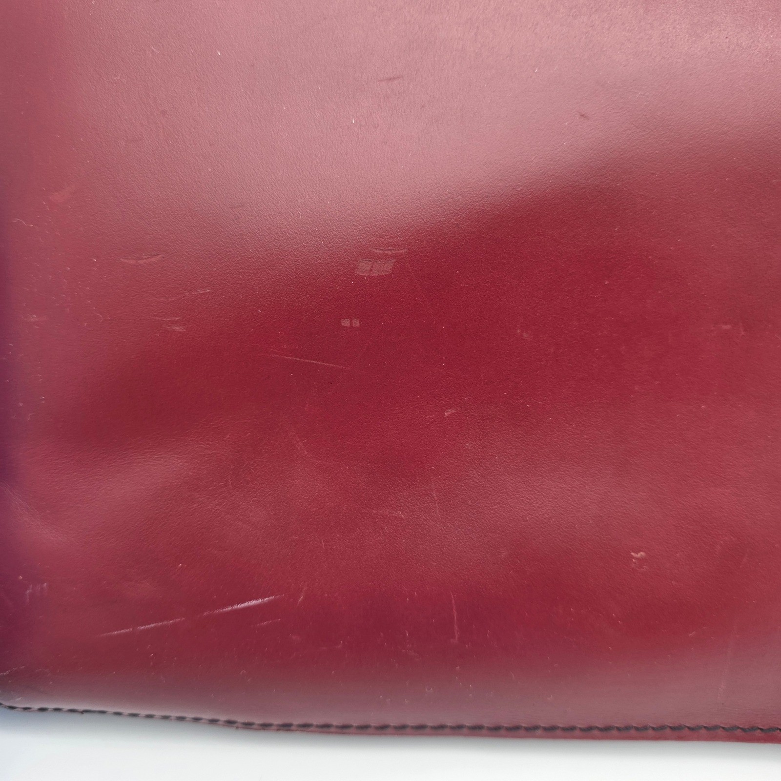 Maximillian Top Grain Cowhide Leather Laptop Bag Briefcase Burgundy Vintage