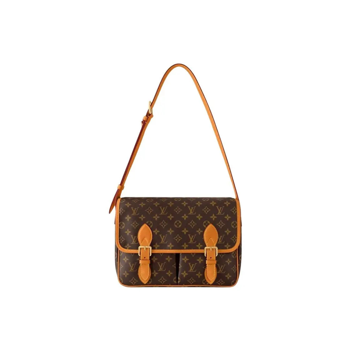 LOUIS VUITTON SATCHEL Coated Canvas Single Shoulder Bag Men’s 14×4.7×9.4 in