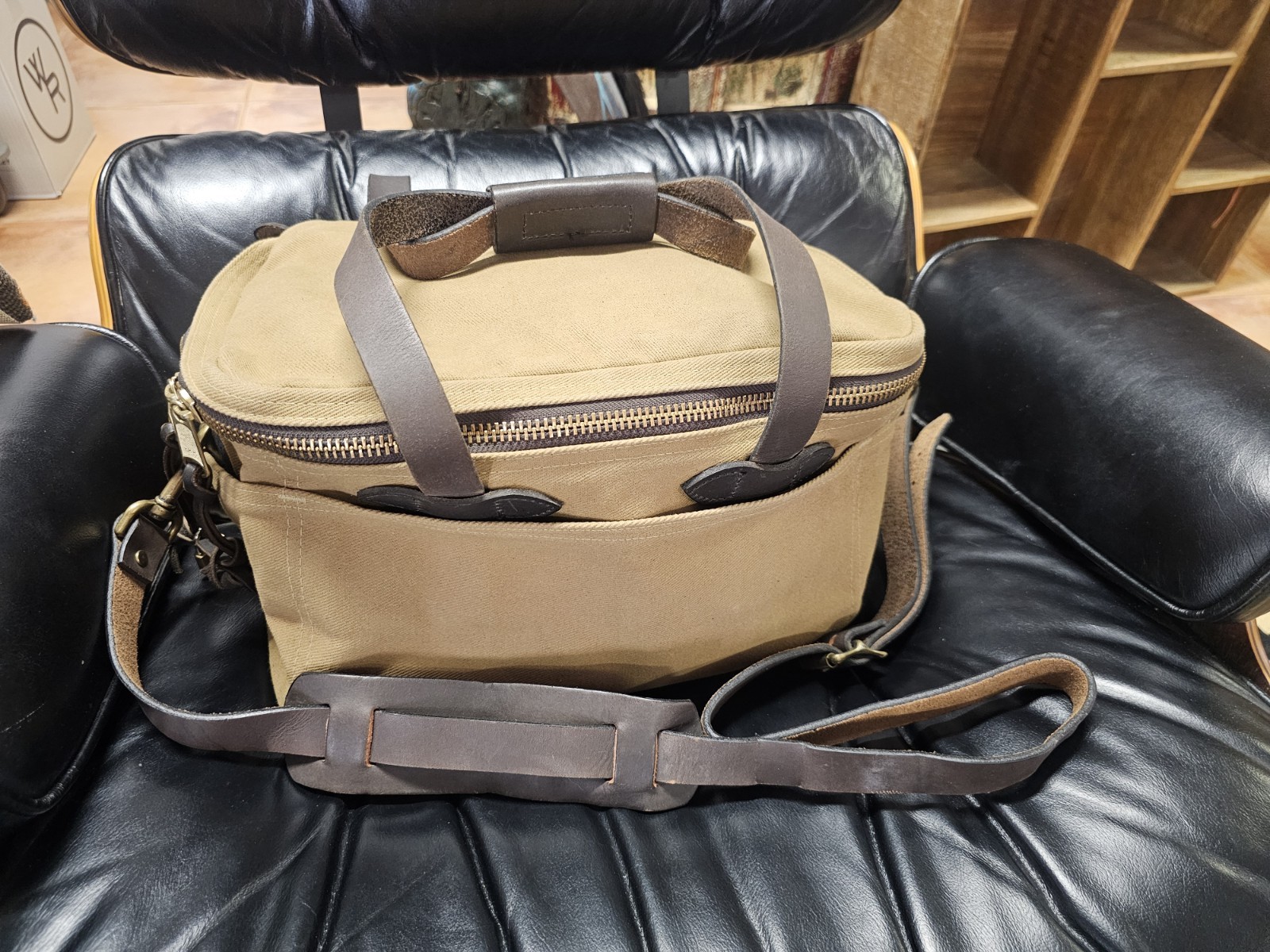 Rare FILSON 264 Compartment Bag. Heavy Duty Twill,bridle Leather Discontinued