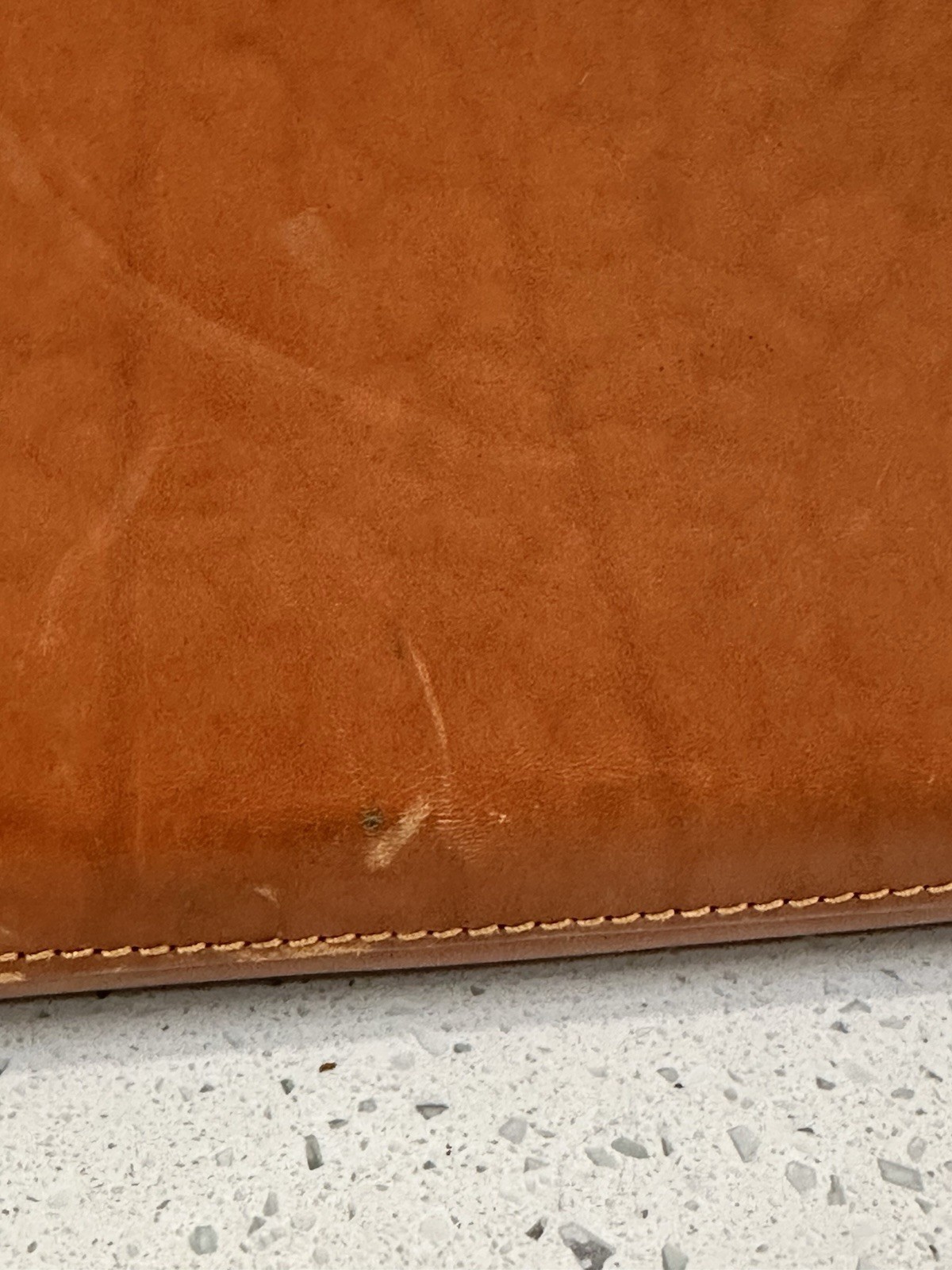 Vintage Bill Amberg Rocket Tan Briefcase Bag Metal Handle