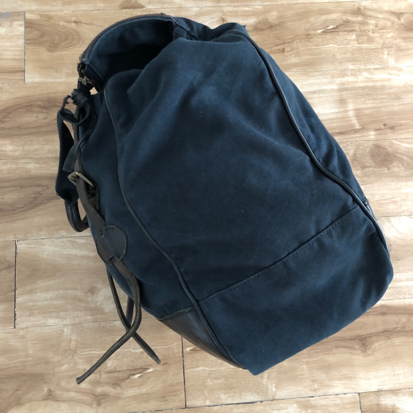 Belstaff Goodwood Rugged Twill Duffle carry bag, leather/cotton blend, XXL