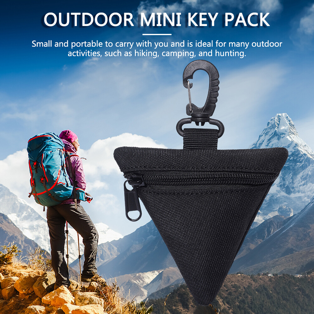 Mini Tactical Coin Key Wallet Military EDC Pack Small Outdoor Triangle Waist Bag