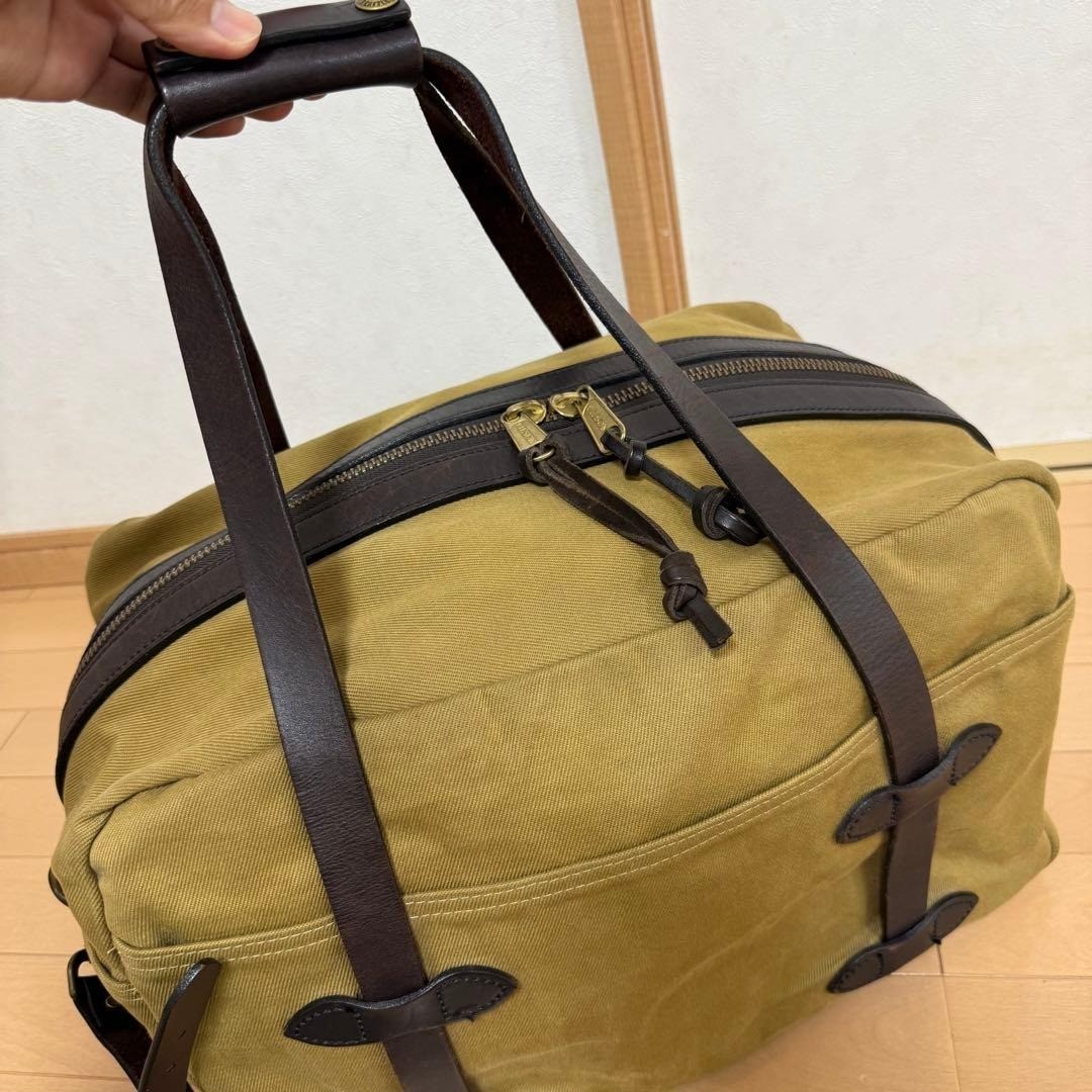 FILSON Canvas Leather Boston Bag 45cm Travel Duffel Used
