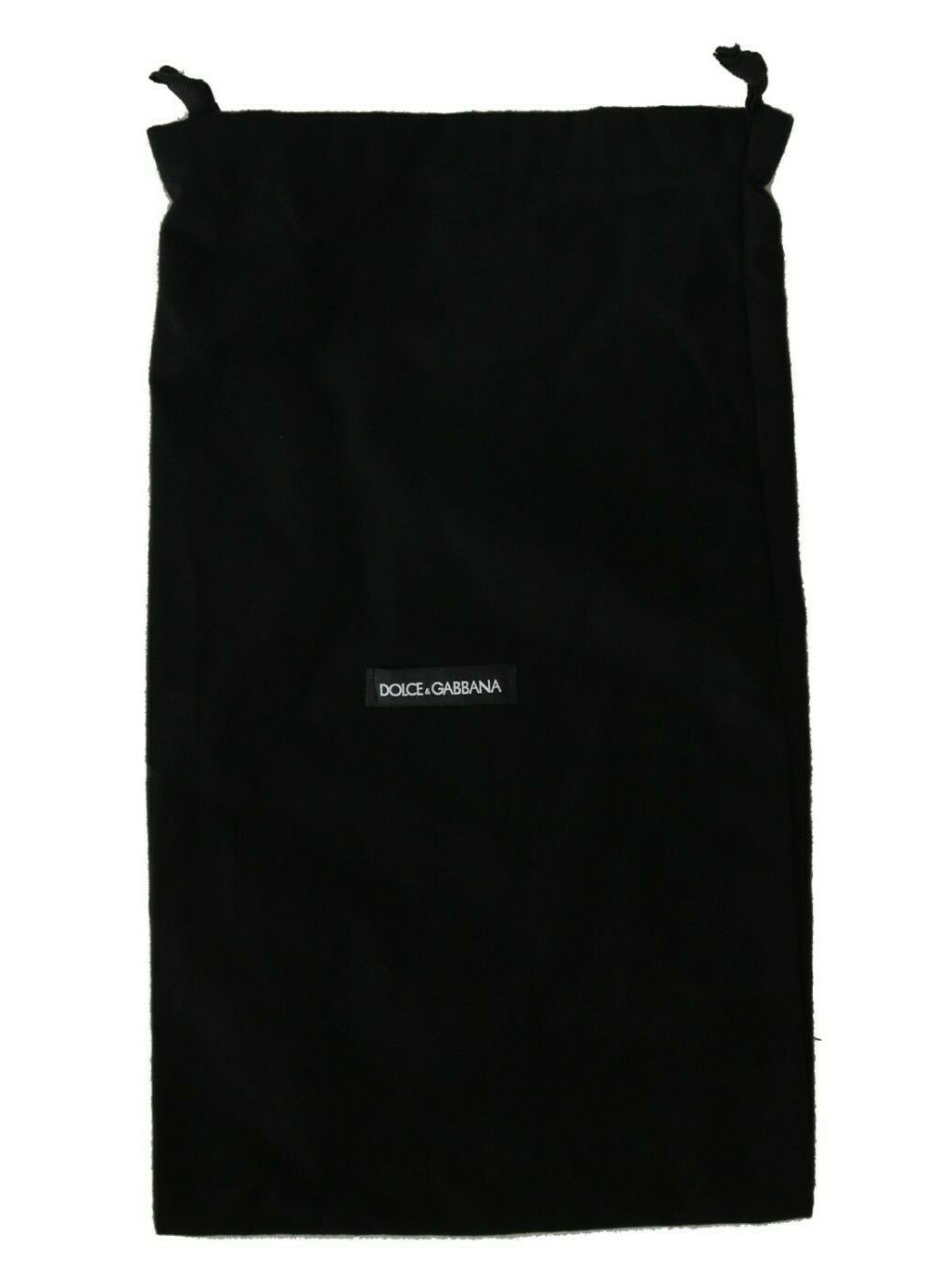 DOLCE & GABBANA Dustbag Cover Bag Cotton Black Drawstring Shoebag 45cm x 24cm