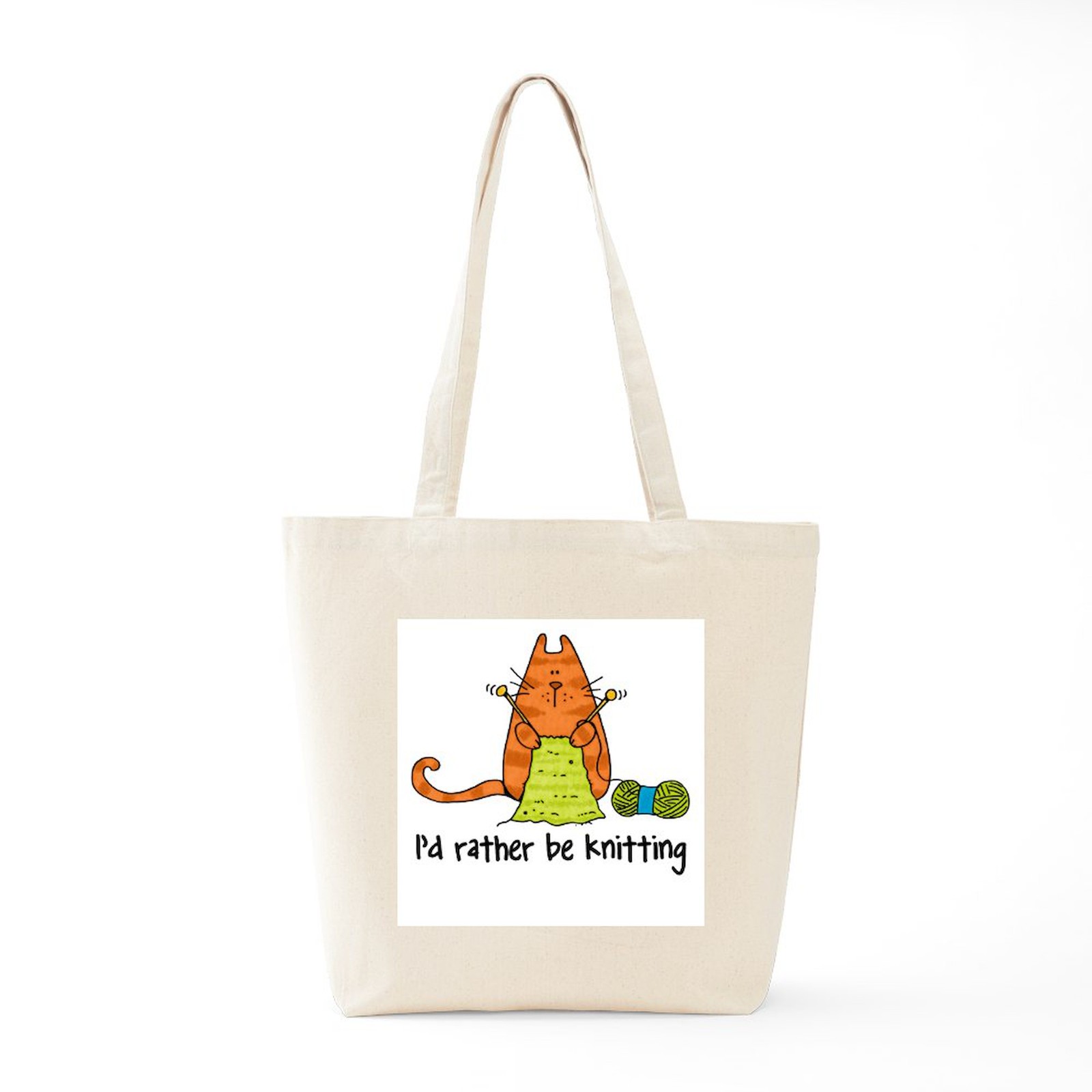 CafePress Rather Be Knitting Tote Bag (105524907)