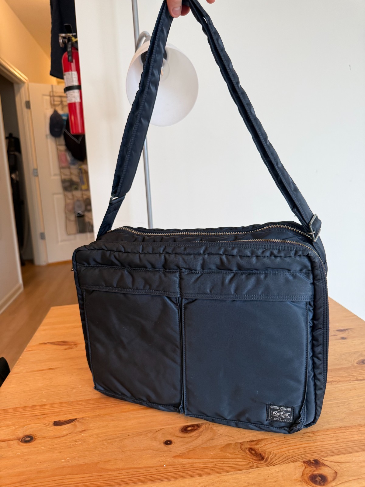 Porter Yoshida Tanker Shoulder Bag Large Iron Blue Made in Japan