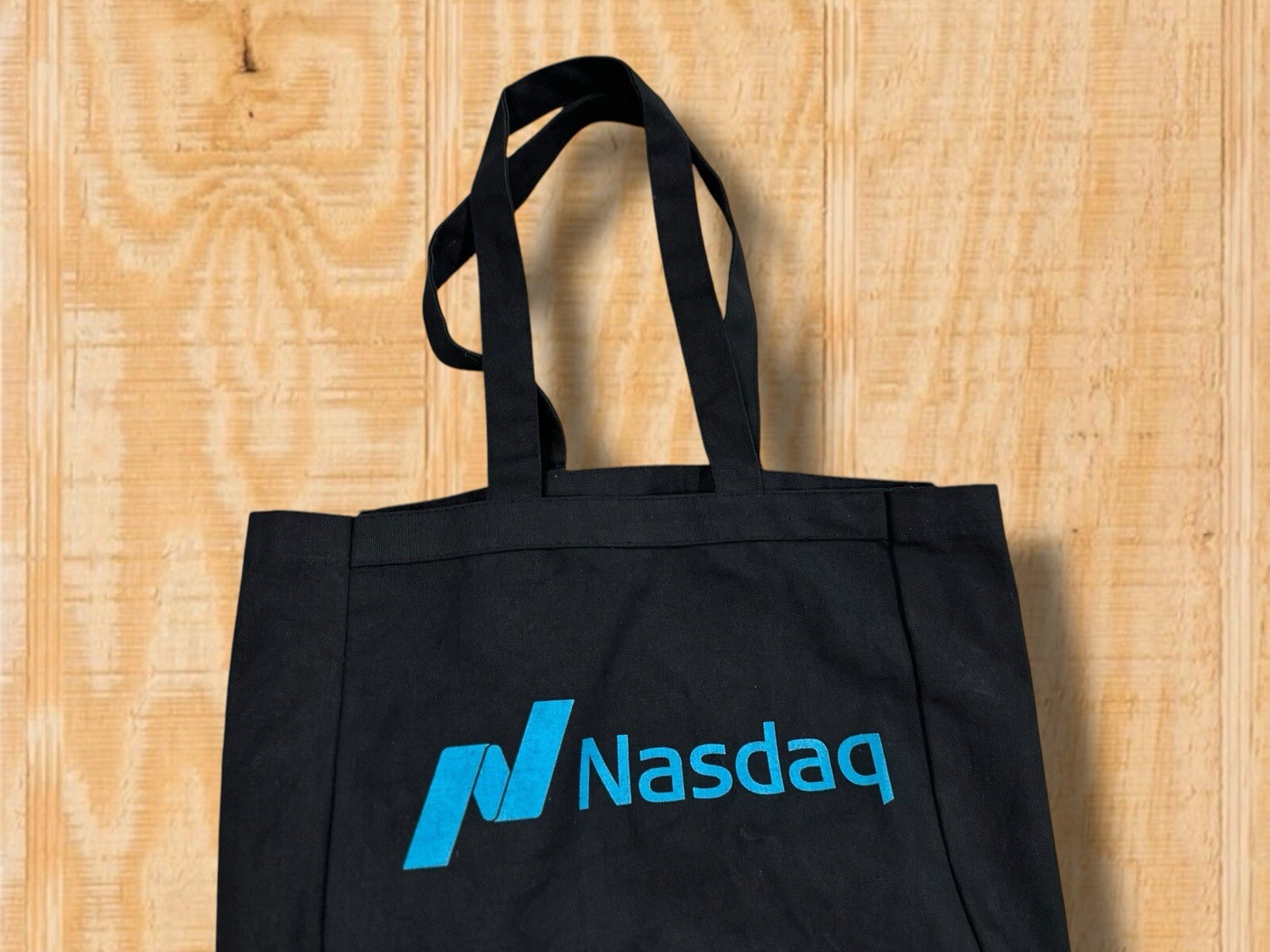 RARE! NASDAQ STOCK MARKET EXCHANGE FINANCE WALL STREET COTTON TOTE BAG