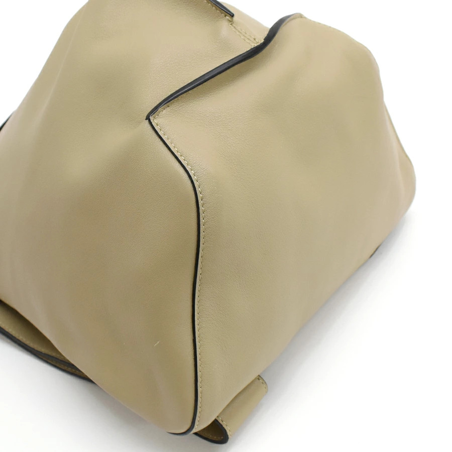LOEWE Anton Sling Bag Shoulder Crossbody Anagram Leather Beige