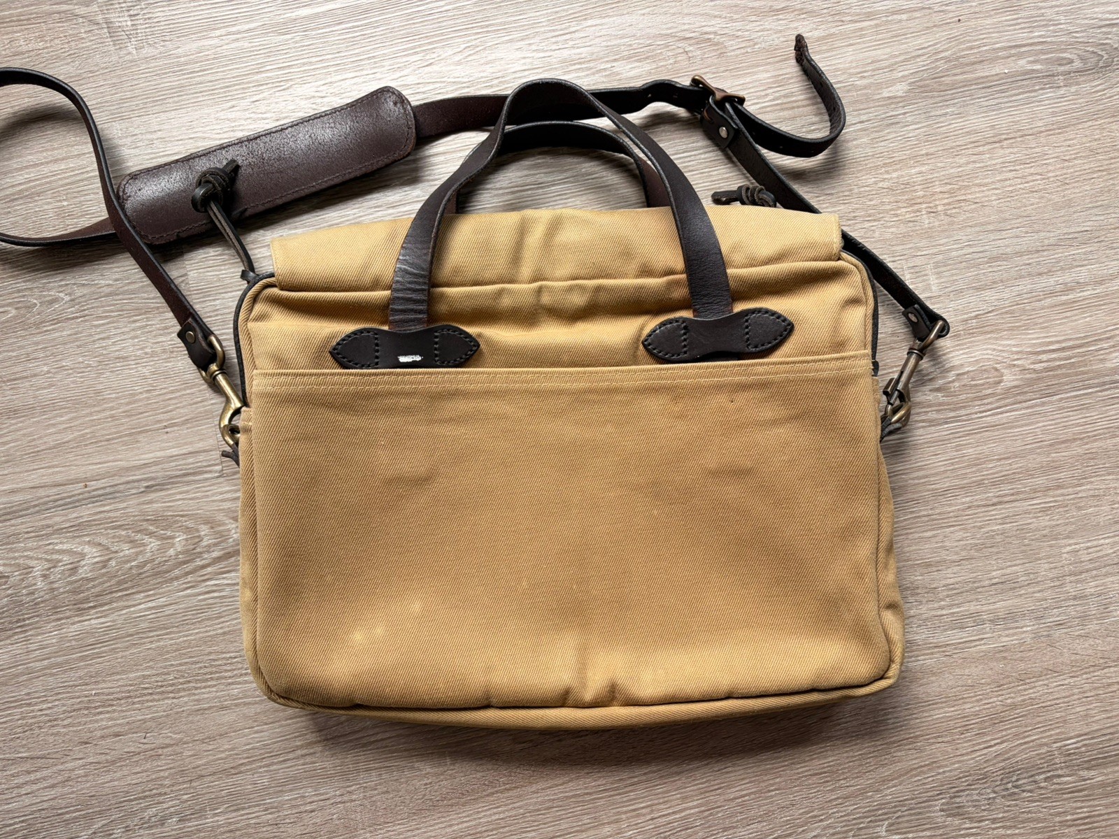 Filson Rugged Twill Original Briefcase | Tan | Made in USA | MSRP $499